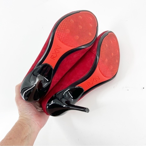 ✅ Kenneth Cole Reaction - Joni Arc LEATHER bootie SIZE 9.5 RED - Picture 9 of 11